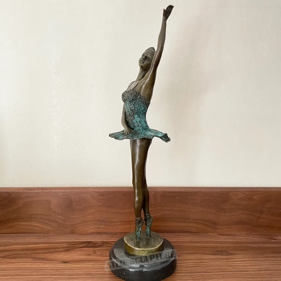 Bronze Statue Ballet Female Sculpture Figurine Art Hot Casting Marble Base Classy Home Decoration|Statues & Sculptures| AliExpress