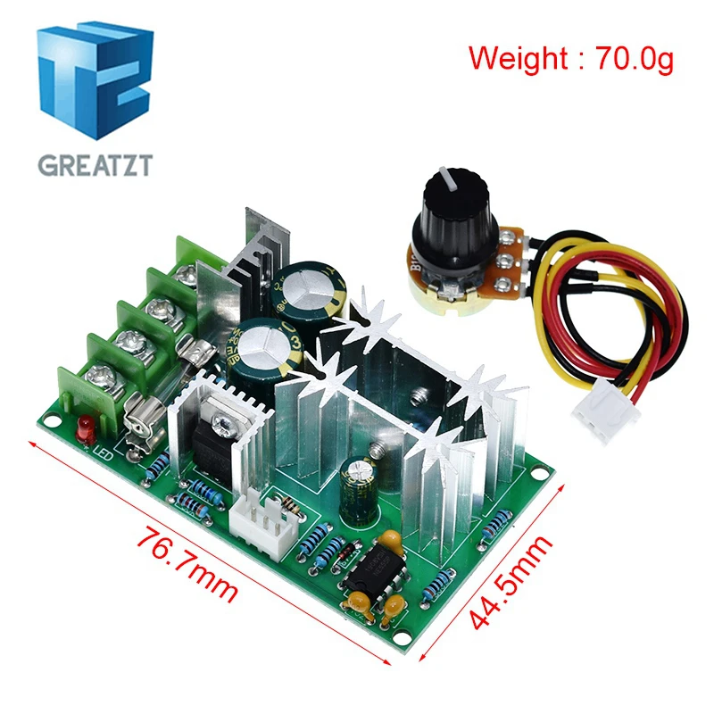 GREATZT DC 10-60V Motorgeschwindigkeitsregler PWM Motorgeschwindigkeitsregler-Schalter 20A Stromregler Hochleistungs-Antriebsmodul – Detail 11