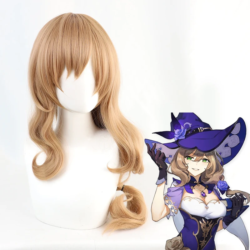 

Genshin Impact Lisa Cosplay Wig Brown Curly Hair C00406