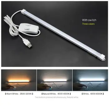 

USB LED lamp bookcase lamp three colors with switch cabinet lamp book lamp reading light Closet 35cm Wardrobe Kitchen