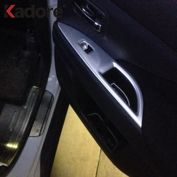 Для Mitsubishi Outlander 2013- ABS матовый внутренний стеклоподъемник кнопка включения крышка отделка боковой двери ручка подлокотник рама