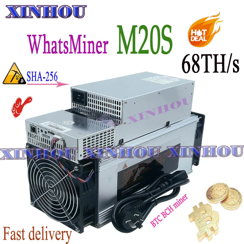 Новый BTC BCH Miner WhatsMiner M20S 68T с PSU Asic miner лучше чем M3 M3X M21s Antminer S9 S9k S9SE T17 T17e S17 S17e T2T