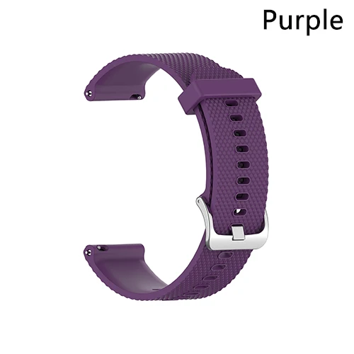 Текстурный ремешок для Garmin Vivoactive 4S, аксессуары для умных часов, сменный мягкий силиконовый браслет, напульсники - Цвет: Purple