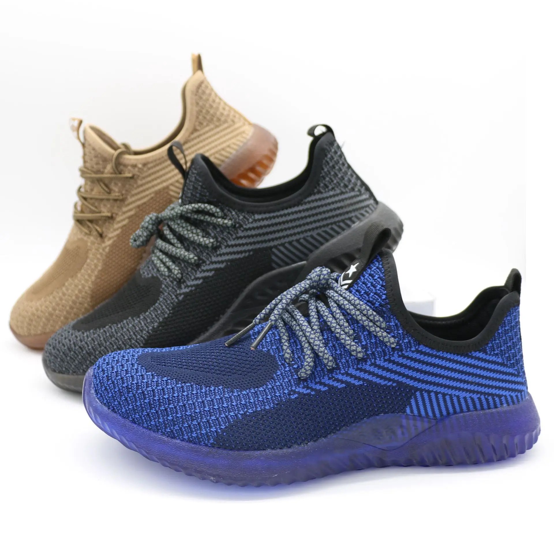 Fashionable large size labor protection shoes smash proof super light woven men's breathable work | Обувь