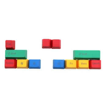 

10pcs Keycap Set Accessories Replacement ALT SHIFT ESC Gaming RGBY Color Thick OEM Profile PBT Decorative Mechanical Keyboard