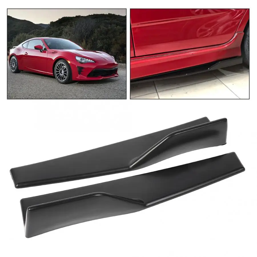 2 шт. Универсальная автомобильная боковая юбка рокер сплиттеры Winglet диффузор углеродное волокно текстура Бампер Губы Бампер протектор