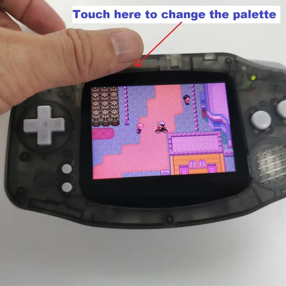 Controle Touch & Botão Modelos v2 Ips Lcd Retroiluminação para Console Game Boy Advance Gba com Capa Protetora Pré-cortada - Image 4
