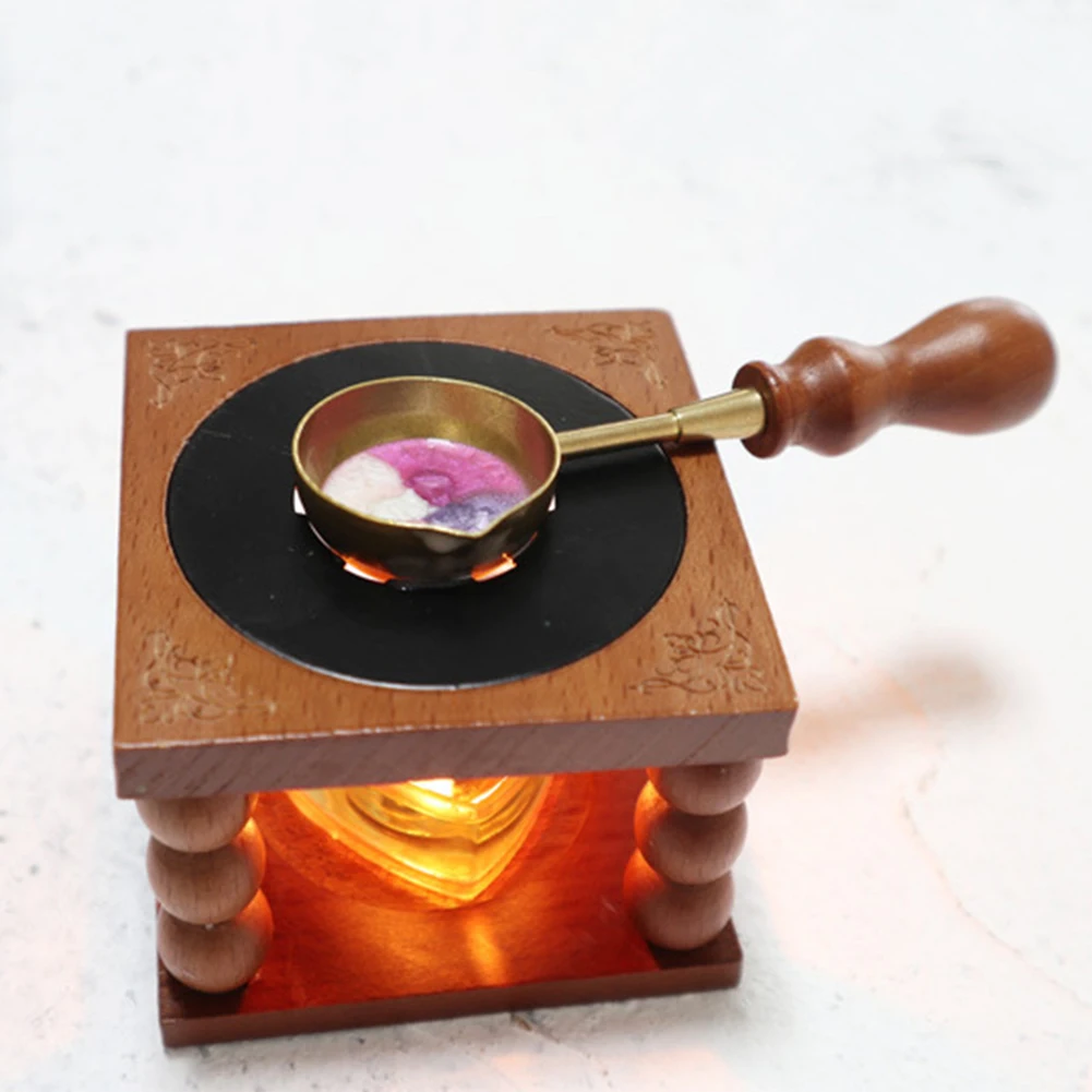 

Vintage Stamp Wax Seal Beads Sticks Warmer Wax Sticks Melting Glue Furnace/Spoon Tool Stove Pot For Wax Seal Stamp Candle