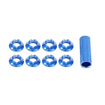 

For Futaba Remote Control JR/Frsky Gear Switch Toggle Switch Accessories and 8Pcs Aluminum Alloy Nut Navy Blue