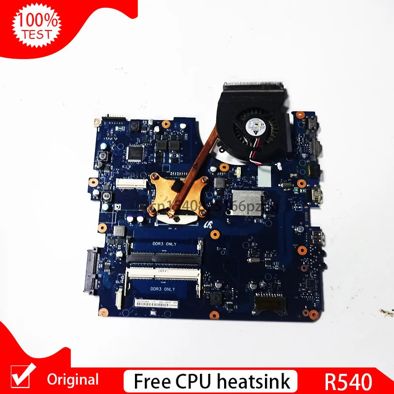 Original For Samsung R540 NP-R540 Laptop Motherboard HM55 DDR3 Free cpu heatsink BA41-01219A BA92-06381B BA41-01220A BA92-06785A |