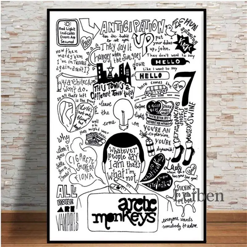 Welcome to Jungle Lyrics Printing Guns n Roses Inspired Music Poster 80s  Rock Music Canvas Painting Nordic Modern Home Decor - AliExpress