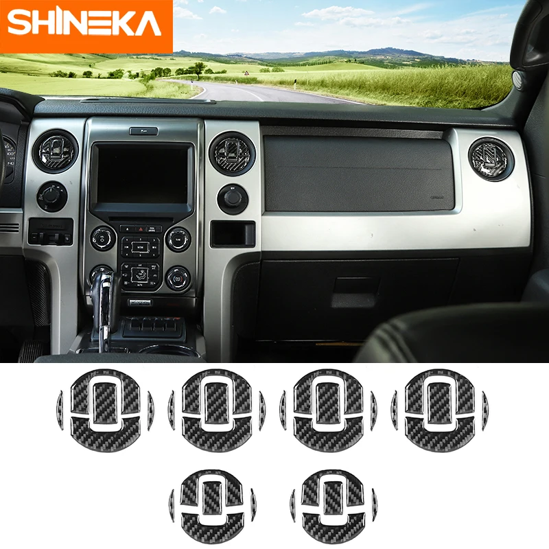 SHINEKA карбоновое волокно внутренние молдинги для Ford F150 2009-2014 аксессуары крышка
