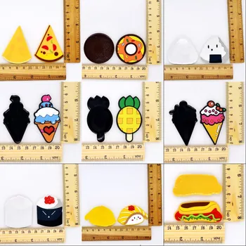 

10 Pcs Cute Rice Rolls Sushi Pizza Sandwiches DIY Handmade Charm Soft PVC Material Craft Decorations For Fridge Magnet/Backpack