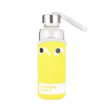 350 мл стеклянная бутылка качественная боросиликатная стеклянная бутылка для воды Герметичная крышка из нержавеющей стали с тканевой крышкой Прямая поставка