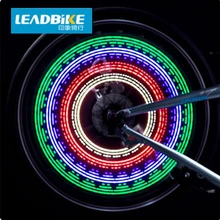 Leadbike Велосипедное колесо спиц светильник с двумя сторонами дисплей Водонепроницаемый сигнальные огни Ночная езда на велосипеде аксессуары