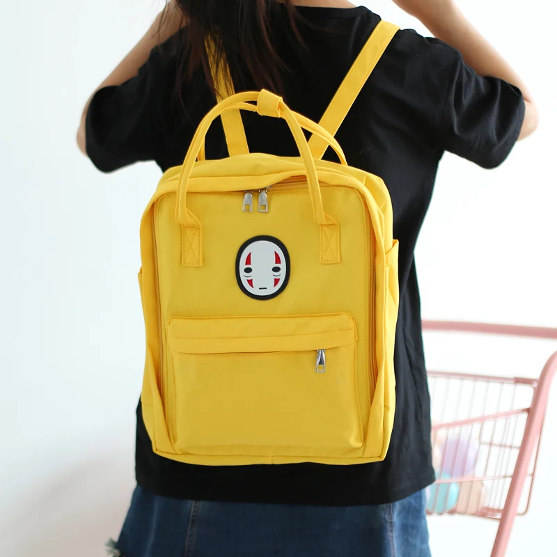 

Large Capacity Casual Backpack Teenage Unisex Canvas Bookbag Campus Zipper Traveling Rucksack Cute Schoolbag