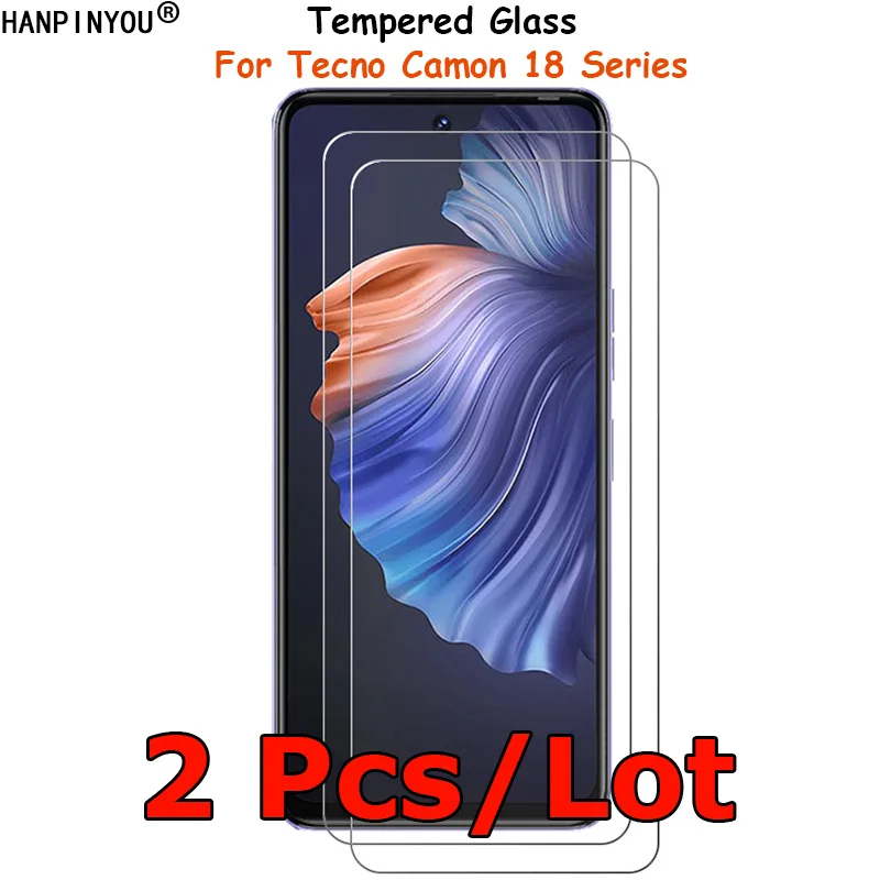 2 Pcs/Lot For Tecno Camon 18 18T 18i P 18P Premier Tempered Glass Screen Protector Explosion-proof Protective Film Guard | Мобильные