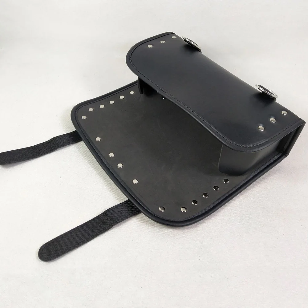 

1pc Motorbikes Organizer Handlebar Saddle Bag Dual Mounting Straps For Harley