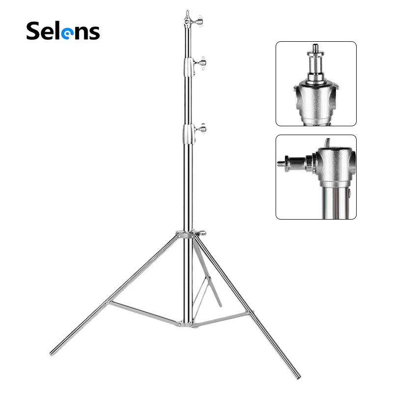 Stainless Steel Light Stand 102 inches/260cm Heavy Duty for Studio Softbox Monolight and Other Photographic Equipment