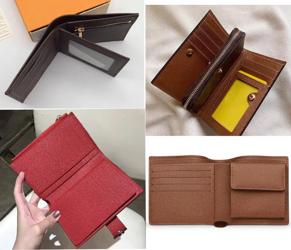 

Luxury Designer Functional Wallet Coin Pocket Zippy Compartement Organizer Genuine Leather AAA grade Monogram Canvas