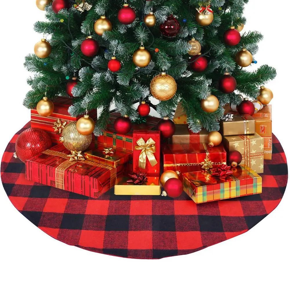 48 дюймов Рождественская елка юбка круглый ковер рождественские фартуки украшения для домашний Коврик для пола новогодняя ель Рождественская елка юбки