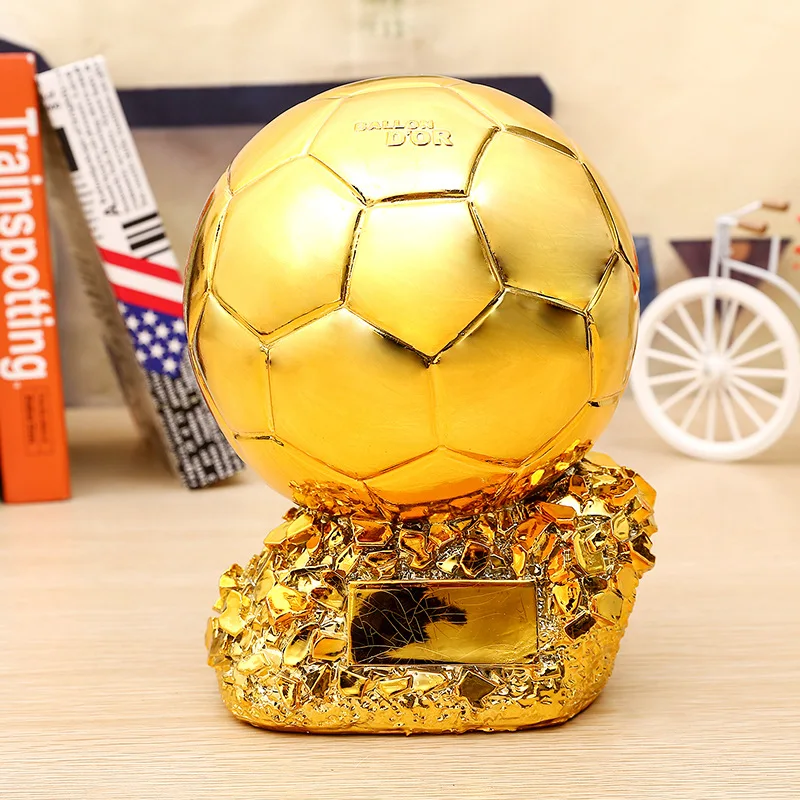 Trofeo de fútbol Ballon d'Or Trofeo de fútbol, trofeo de fútbol de globo  dorado, mejor réplica de resina de trofeo de fútbol con proceso de