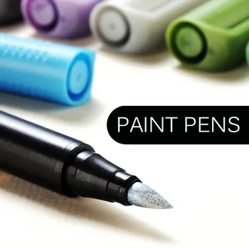 

10Pcs Metal Soft Head Markers Paint Pens For Painting Mark DIY Marker Pen Art Marker For Stationery 8151BR Paint Pens