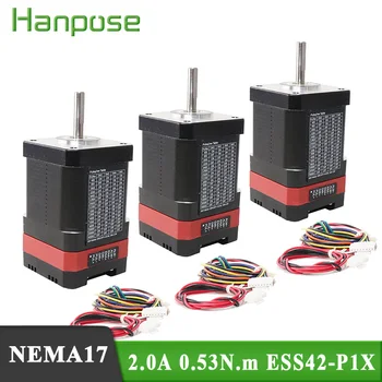 

3pcs ESS42-P1X-48MM Nema17 Closed loop Integrated Stepper servo motor with driver 0.53N.m 2.0A & drive Hybrid for CNC milling