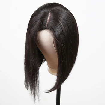 

Lace Front Wig Blunt Cut Short Bob Hair Wig For Black Women With Baby Hair Vigorous Black Color High temperature Fiber