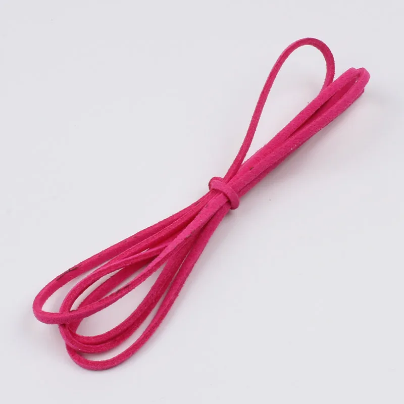 10 метров 3 мм бархатная лента для подарочной коробки бумажный пакет упаковка для цветов кружевная лента DIY кожаный шнур ручной работы материал для бижутерии оптом - Цвет: rose pink