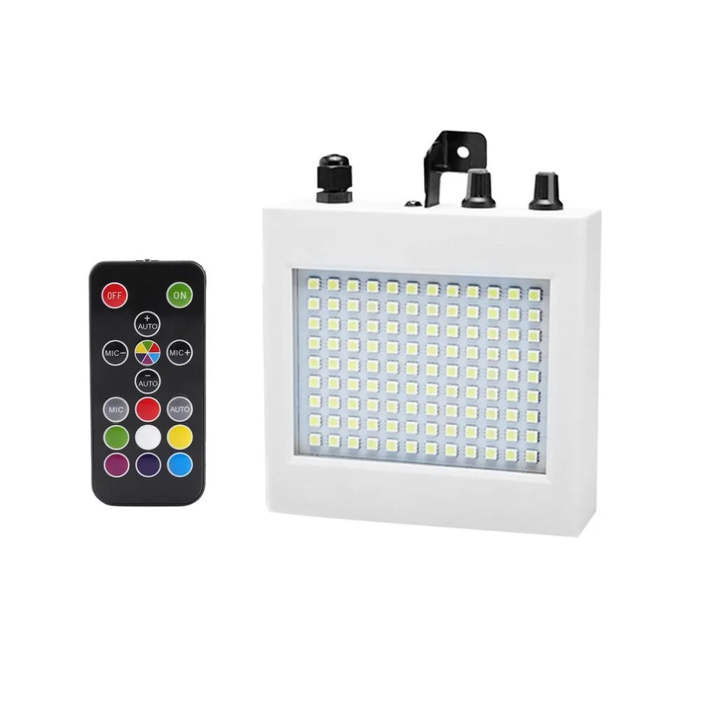

25W LED Stage Lights 108 Patch Strobe Lights Mini Sound Control Lighting Special Effects Flash Lamp for Bar KTV Ballroom