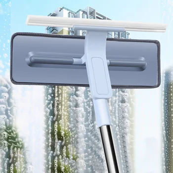 

YOREDE Telescopic Rod Window Cleaner Long Handle Cleaning Brush Mop For Washing Windows Bendable Glass Wiper Home Cleaning Tools
