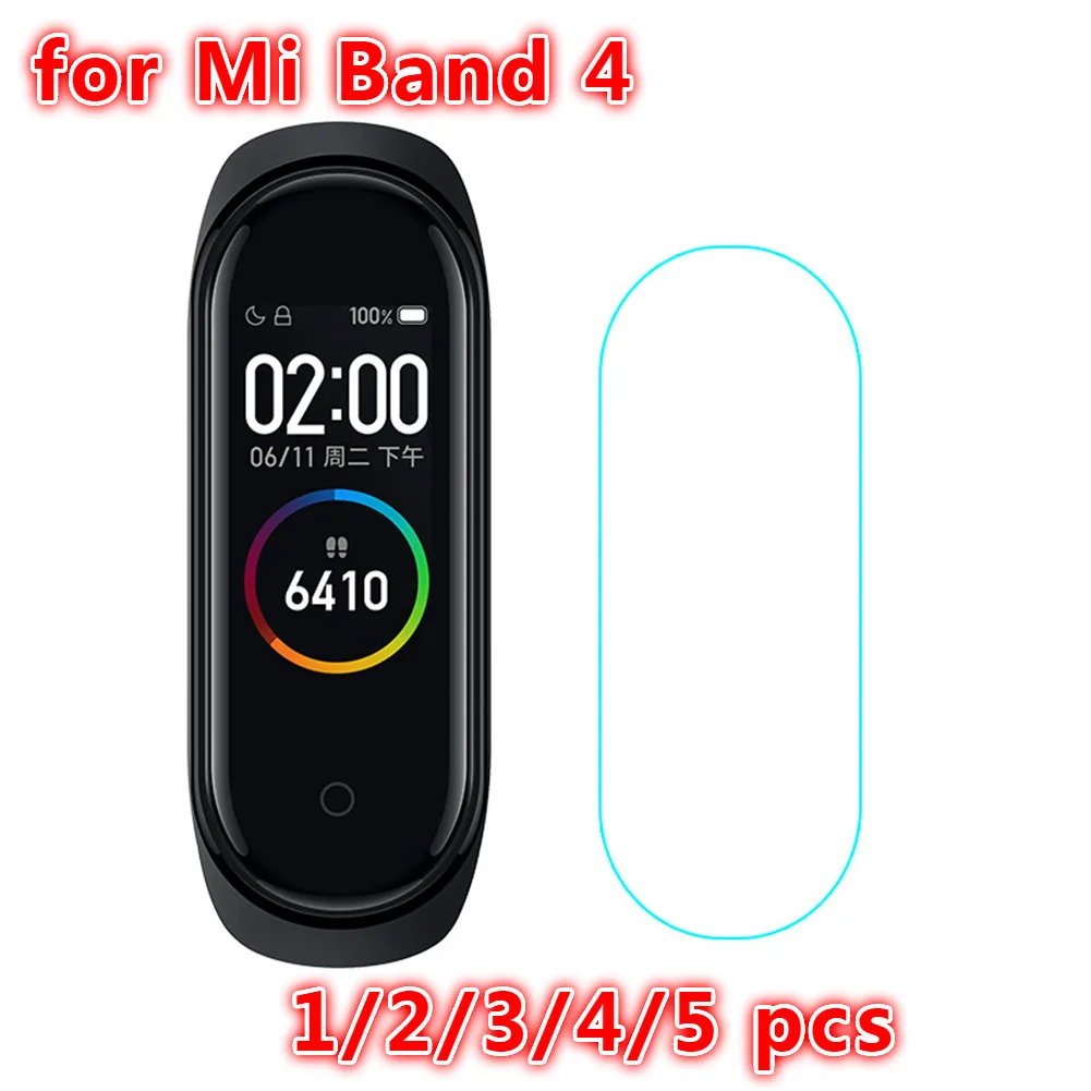 1/2/3/4/5 шт для Xiaomi mi группа 4 Экран протектор для mi band4 смарт-браслет полное покрытие ультратонкая защитная пленка
