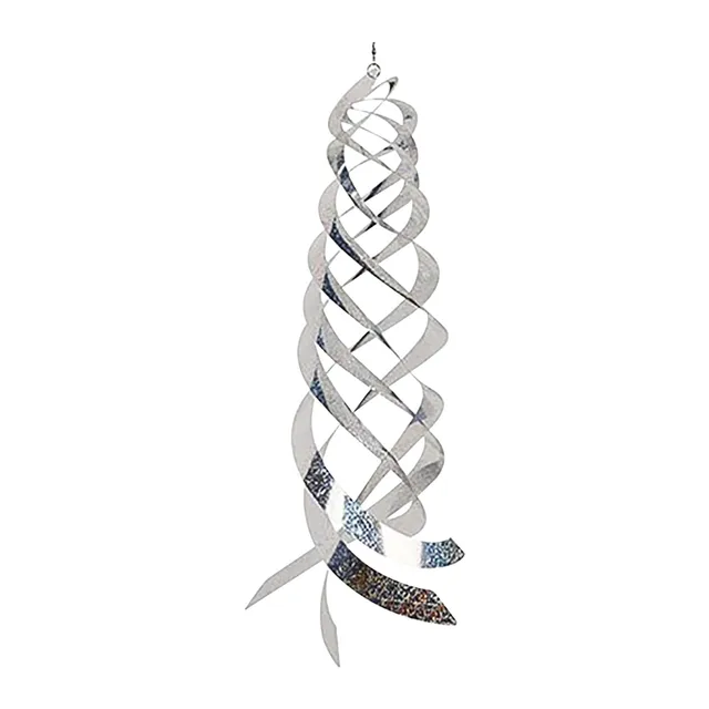 Madártaszító Spirál Reflektorok Ezüst Mylar Fonó Lógó, Fényvisszatartó Madár Elrettentő Eszköz Kerti Díszek Szabálytalan Dekoráció - Image 4