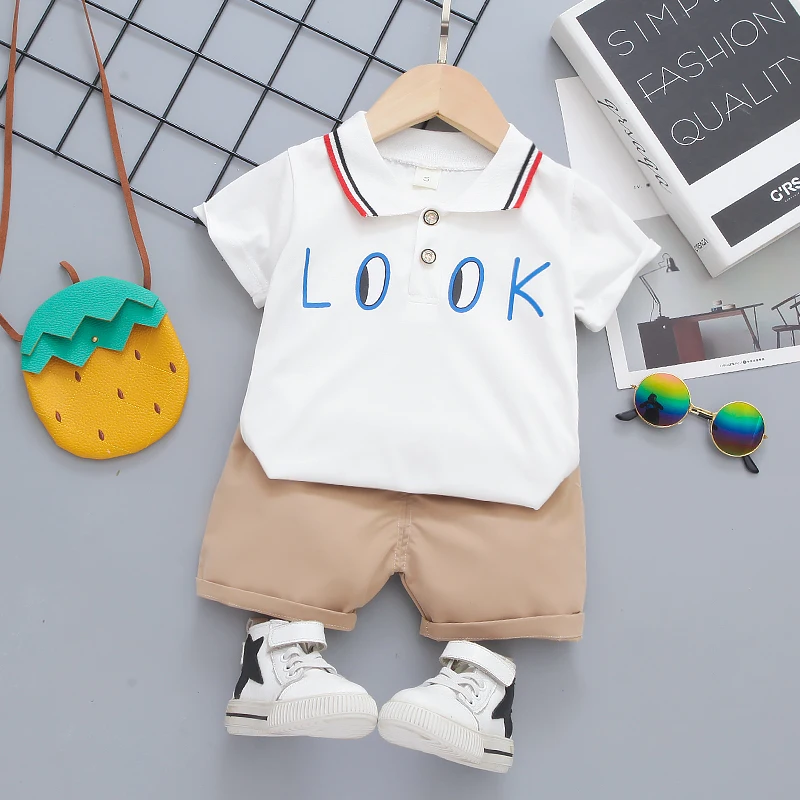 

Toddler Boy Clothing Summer Children's Suit Baby Casual Pullover Cotton Short Sleeve + Fashion Sports Pants 2-piece Set