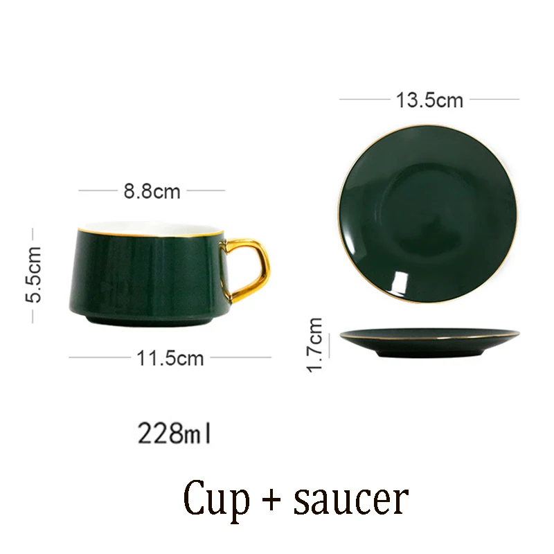 Скандинавский стиль Золотой обод чашки для кофе керамические чашки путешествия чашка с лотком фарфор для питья сока чай чашка для кофе и молока пары подарки
