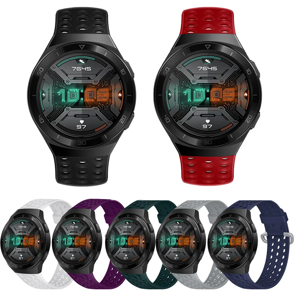 

Watch-band for Huawei Watch GT 2e Official monochromatic porous silicone strap for Watch GT 2E 22mm sports wristband accessories