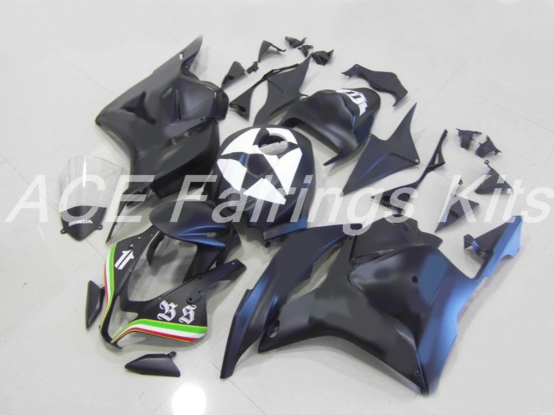 Литья под давлением ABS Полный комплект обтекателя подходит для Honda CBR600RR 09, 10, 11, 12, F5 2009 2010 2011 2012 Обтекатели матового черного цвета