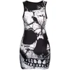 #Z40 2022 New Women Sleeveless Dress Skull Printed Summer Vintage Vest Dress Sexy Bodycon Dresses Woman Party Night Vestidos ► Photo 3/6