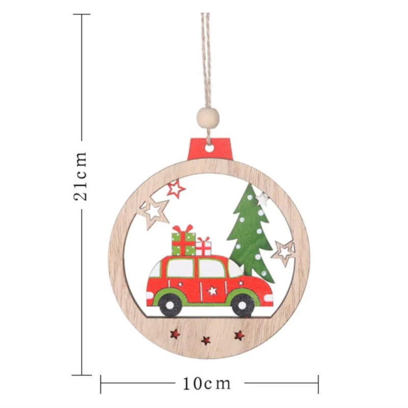 ETya деревянное ремесло венок Рождественская елка Декор подвесной кулон Санта-Клаус декоративный Колокольчик Рождественские украшения для дома новогодние вечерние