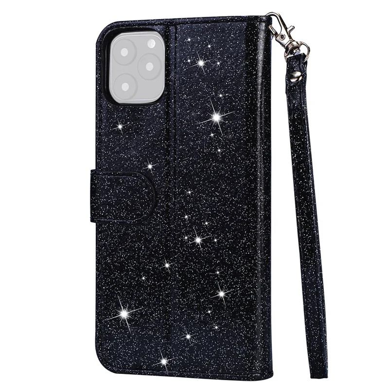 

for IPhone 11 Glitter Leather Wallet Case Zipper Shockproof Flip Cover 6.1 Inch