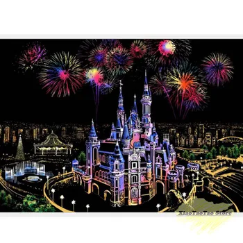 

2019 NEW Scratch Paintings DIY TOY Scratch Picture Painting Kids Scraping Paper DIY Craft Drawing Xmas Birthday Gift