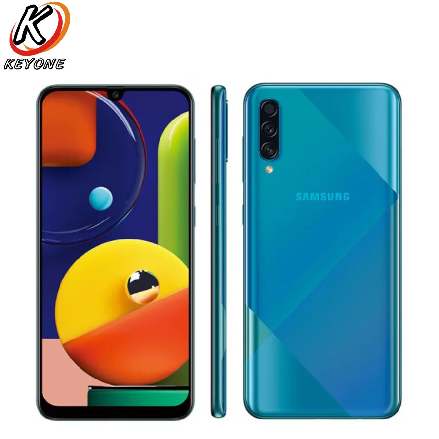 Мобильный телефон samsung Galaxy A50s A5070, 6 ГБ ОЗУ, 128 Гб ПЗУ, 6,4 дюймов, четыре ядра, тройная задняя камера, экран, отпечаток пальца, две sim-карты