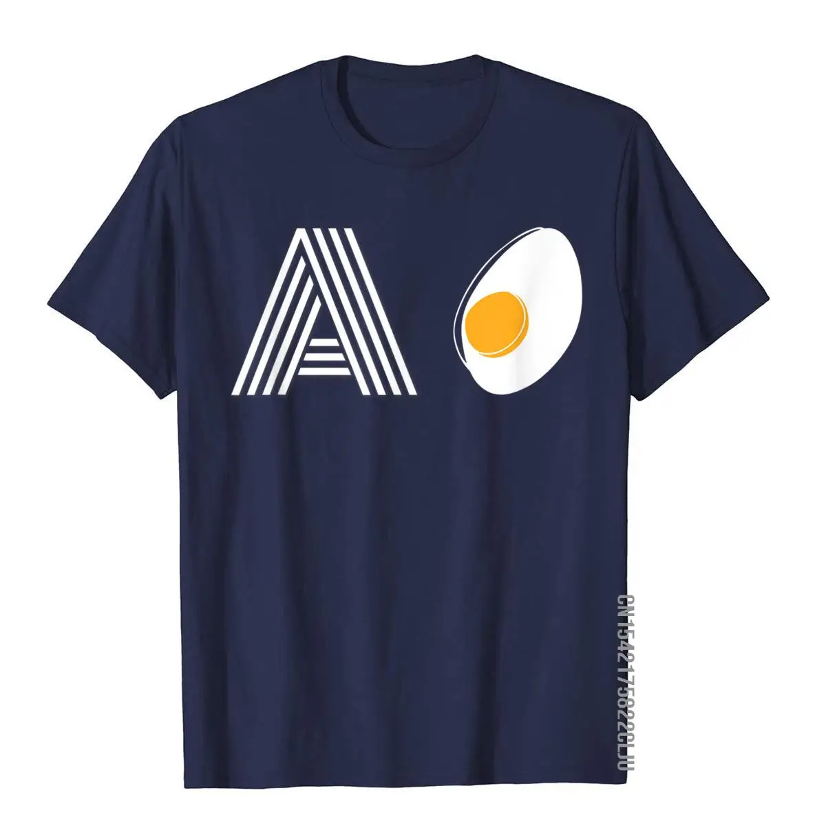 Camisa Chistosa A Huevo Funny Shirt in Spanish. T-Shirt__97A3556navy