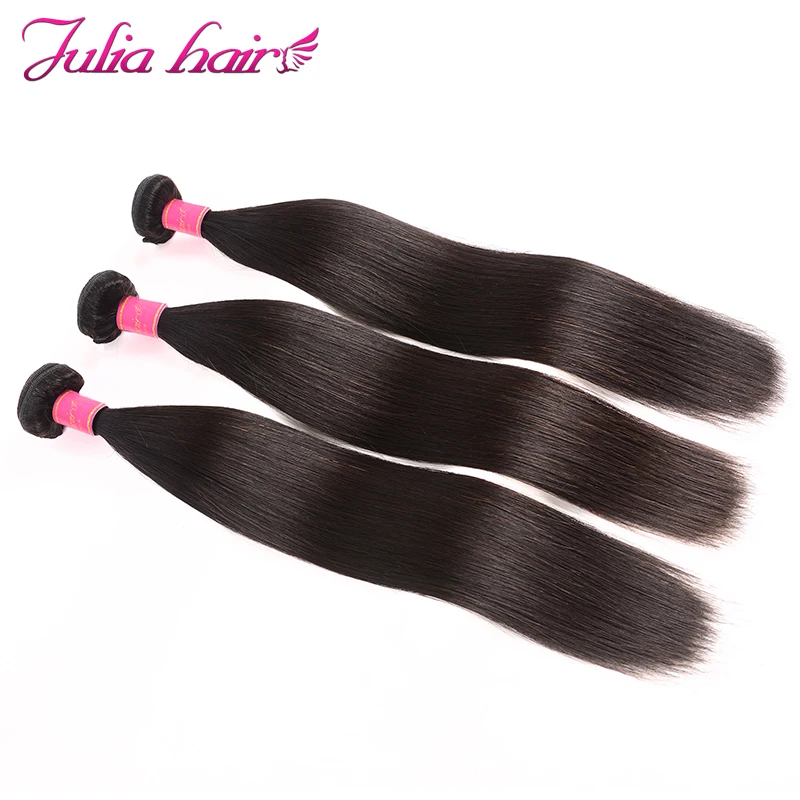 Julia Hair 8-30 дюймов, человеческие волосы, пряди, малазийские прямые волосы, плетение, двойная машина, уток, remy Hair, удлинение, 1 шт., 3 шт., 4 шт