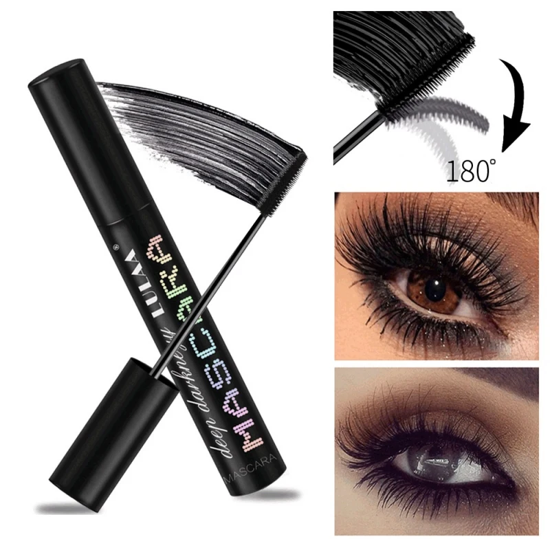 4DSilicone Head Mascara Waterproof Smudge-proof Long Lasting Curling Slender Mascara