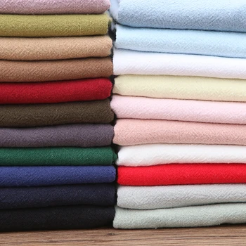 

Washed Cotton Hemp Fabric Garment Material Handmade Plain Linen Thin Linen Solid Color Summer Ramie Cloth Hemp Fabric