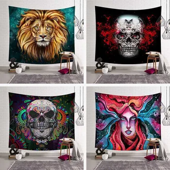 

Tapestry Wall Hanging Polyester Indian Mandala Pattern Blanket Bedspread New Animal Printed Ethnic Art Blankets Home Decorations