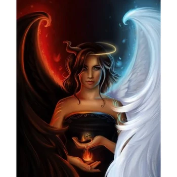 

DIY Painting By Numbers Angel Girl Oil Coloring By Numbers Wall Art Canvas Picture Hand Painted Home Decoration 40x50CM