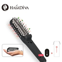 HairDiva Волшебная Складная Ионная Щетка для волос портативная электрическая расческа для выпрямления волос путешествия выпрямитель для волос анти ожоги в черном цвете